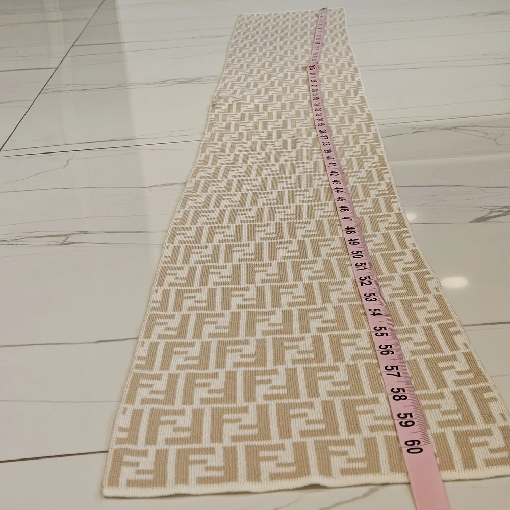 Fendi Beige Monogram Scarf - Picture 9 of 10